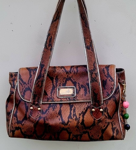 Brown leather hobo tote - leather,