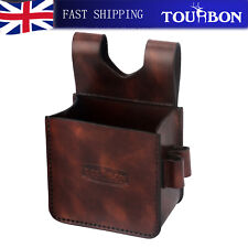 TOURBON 12GA/20GA Cartridge Waist Pouch Hunting Vintage Leather Ammo Shell Bag