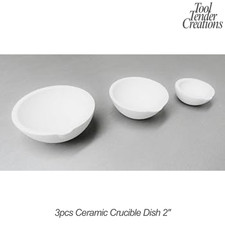 3pcs Ceramic Crucible Dish 2"
