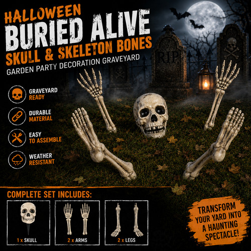 Halloween buried alive skull - buried,