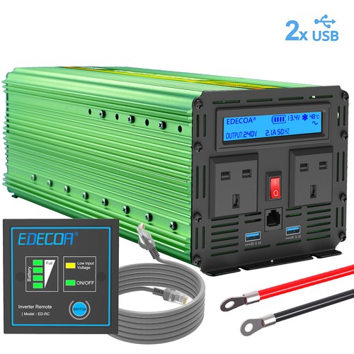 Edecoa power inverter 12v - power,