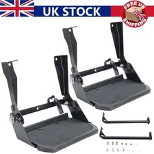 FOR DEFENDER 90 110 130 NEW FOLDING SIDE STEPS PAIR & FITTING KITS STC7631 UK