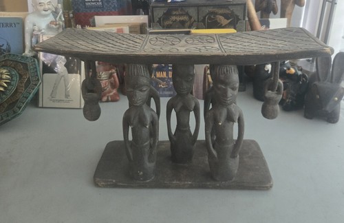 Vtg handcarved african ashanti - african,