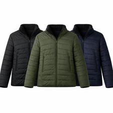 Mens Padded Jacket with Sherpa
