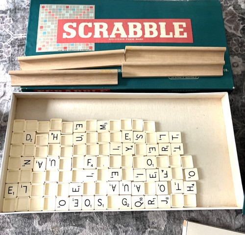 Vintage scrabble square - scrabble,, back