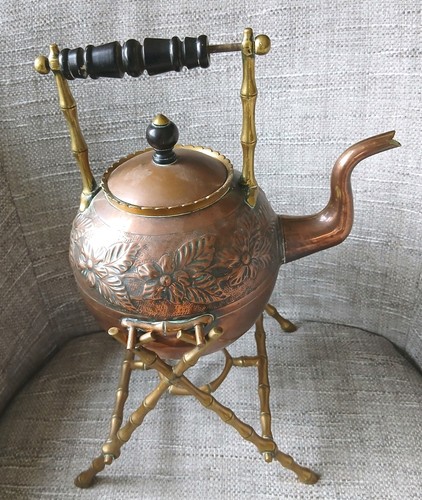 Antique copper kettle brass - kettle, +