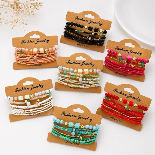 Boho beaded bracelet - bracelet, stack