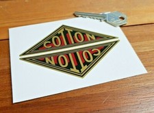 Cotton Motorcycle Stickers 4" Pair Classic Motorbike Bike Scrambler Dot Greeves