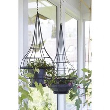 Set of 2 Black Metal Hanging