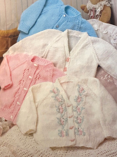 Easy knit baby cardigans - baby,