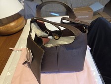 COCCINELLE Designer Hand-Crafted Italian Leather Shoulder Bag Tan RRP 160 Euros