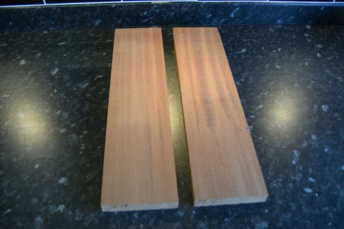 Quarter sawn mahogany planks