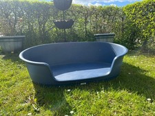 Large Blue Plastic Dog Bed