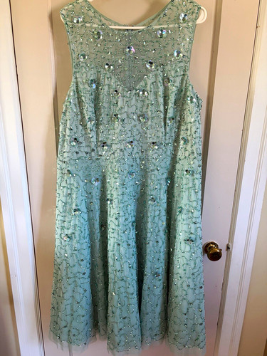 Adrianna papell green mesh - green,