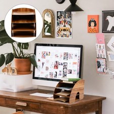  Shelf Organizer Important Document Paper Holder for Desk Book Desktop