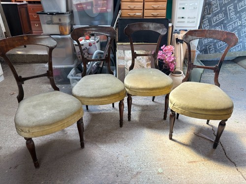 Antique balloon dining chairs - balloon,