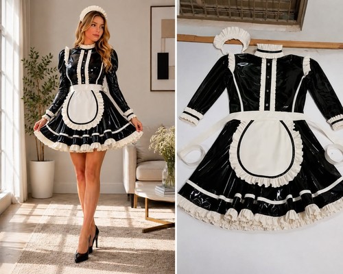 Custom made pvc maid outfit - custom,