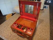 Vintage U.S. Trunk Company Sophist-Case Vanity Suitcase w/ Keys