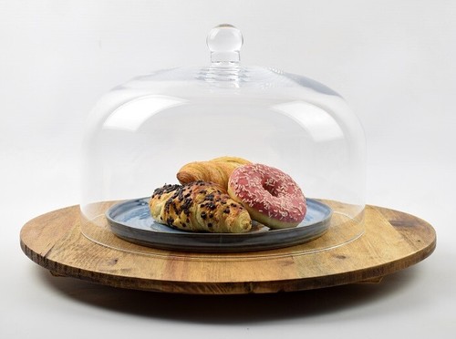 Clear glass display dome with - display,