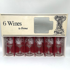 Dema Set Of 6 Vintage Wine