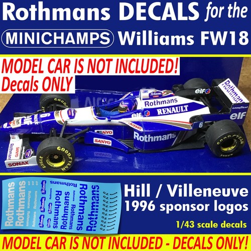 Rothmans decals for - rothmans, williams