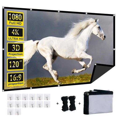 Foldable 120 inch projector - 120-inch,