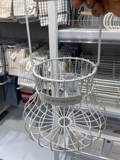 White Wire Egg Basket with