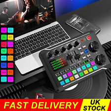F988 External Sound Card with Bluetooth for Live Streaming Audio Mixer Broadcast
