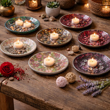 Decorative Mosaic Glass Candle