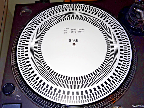 Strobe disc record player - record, /