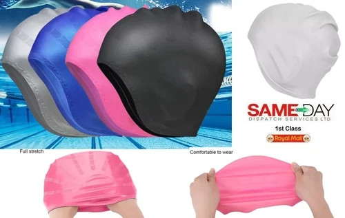 Silicone swimming cap with - silicone,