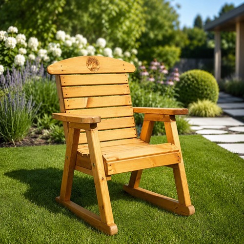 Wooden garden rocking chair - wooden,