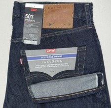 Levis 501 Japanese Selvedge Blue Tab & Red Tab Vintage Regular Straight Fit UK