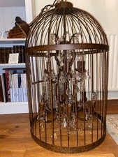 £1400 COACH HOUSE Large Birdcage Chandelier French Crystal Light Rococo Baroque