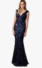 Goddiva Stephanie Pratt sz 10 Blue Sequin Tassel Maxi Dress.  BNWT.Stunning