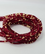Red wine frosted waist beads