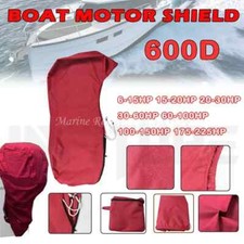 600D Red Full Outboard Engine Motor Cover Protection Bag 6-225HP Waterproof