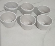 Set of 6 White Ceramic