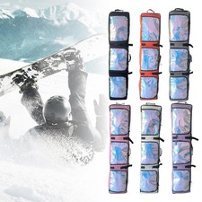 Double ski and snowboard bag with wheels, large capacity, for storage and