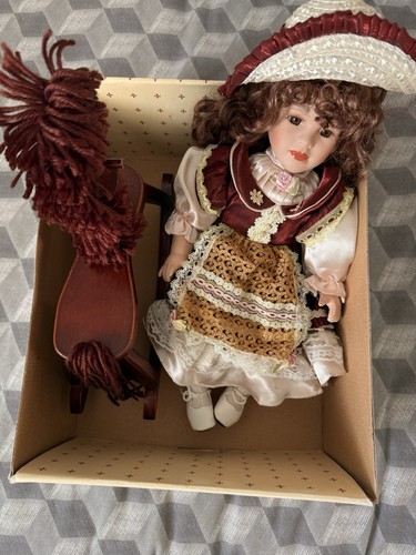Vintage porcelain doll - vintage,