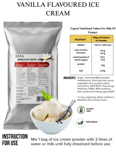 Vanilla ice cream powder mix - powder, 1