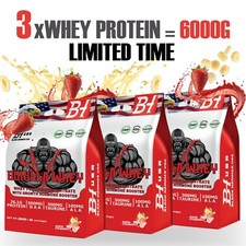 ?3xDhey Protein GORILLA 6000G (3x2000G)-??Banana Strawberry- Black Hammer USA?
