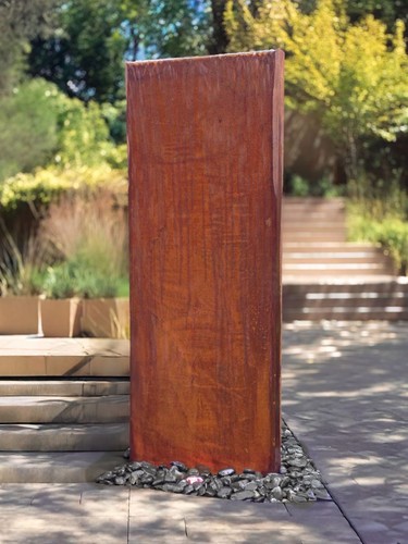 Corten steel water wall - steel,