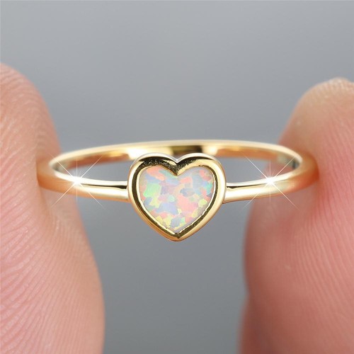 9ct gold plated white opal - white,