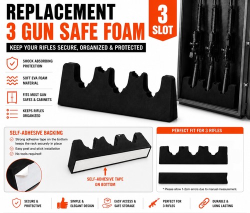 Foam gun rack for - foam, storage