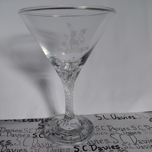 Babycham glass rare twisted - babycham,
