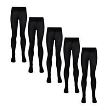 Kids Girls Cotton Rich Uniform School Tights Pack Of 5 Warm Thick Schoolwear PK5