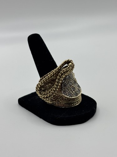 9ct yellow gold saddle - yellow, ring