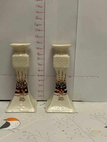 Pair crested china lustre - pair,