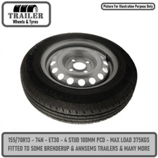 Trailer Wheel Rim and Tyre